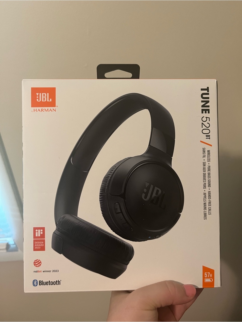 JBL Black Over-Ear Wireless Headphones - Tune Series